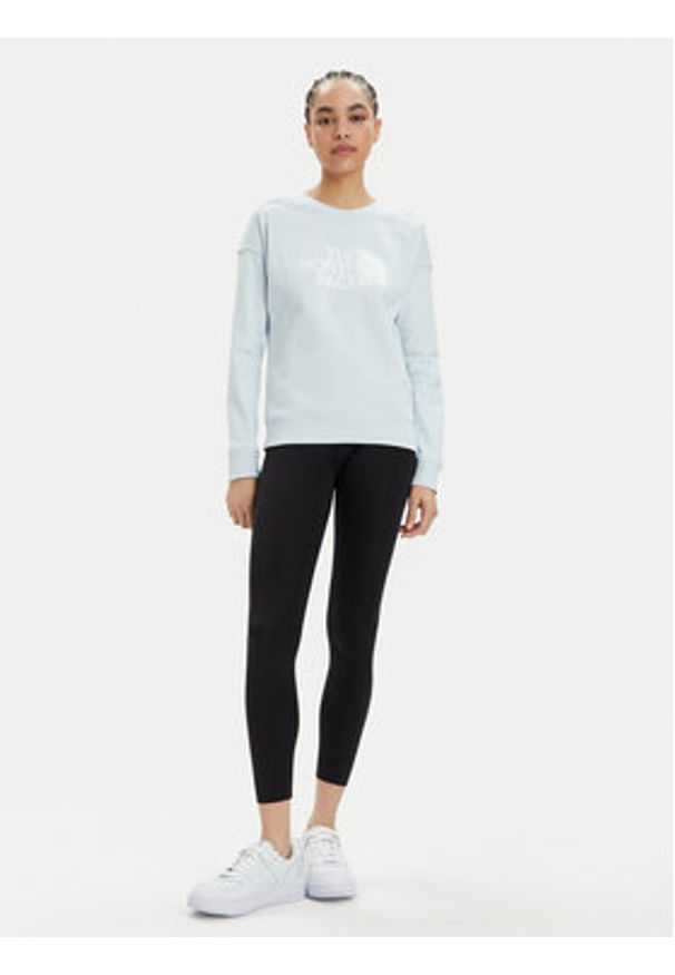 The North Face Bluza Drew Peak Crew NF0A3S4G Błękitny Regular Fit. Kolor: niebieski. Materiał: bawełna