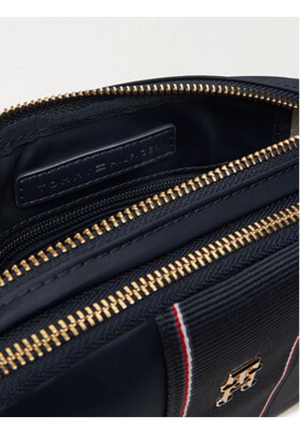 TOMMY HILFIGER - Tommy Hilfiger Torebka Poppy Camera Bag Corp AW0AW17230 Granatowy. Kolor: niebieski. Materiał: skórzane