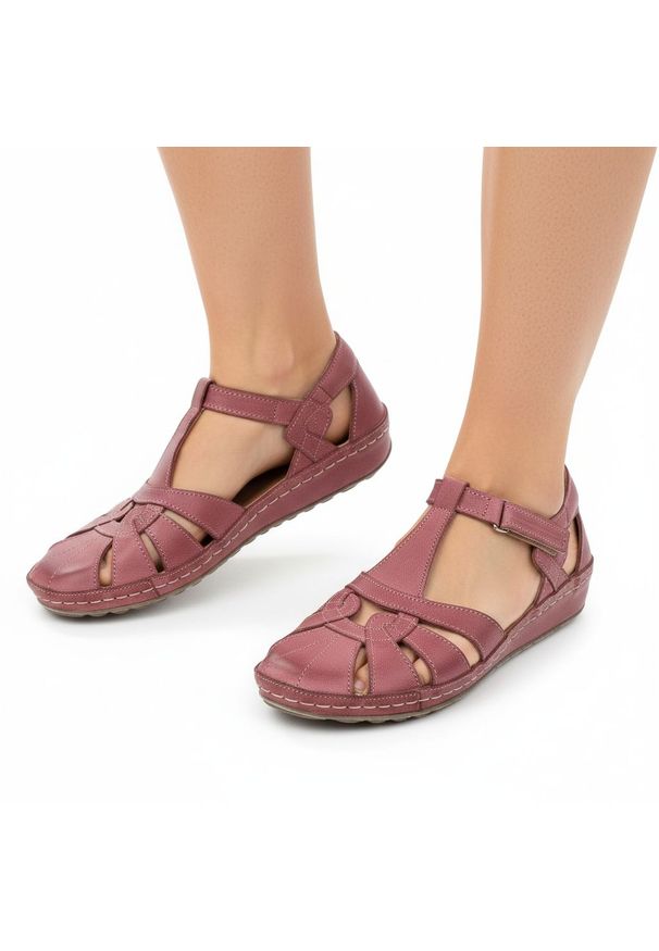 Różowe Sandały Armodo Modne Obuwie Damskie. Kolor: różowy. Sezon: lato. Styl: elegancki