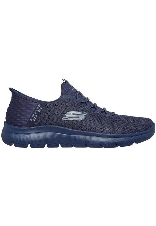 skechers - Buty sportowe męskie Skechers Summits High Range. Kolor: niebieski. Materiał: materiał