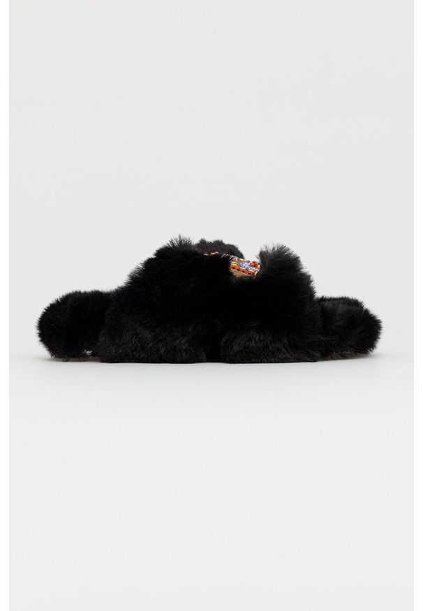 Kurt Geiger London Kapcie kolor czarny. Kolor: czarny. Materiał: guma. Wzór: aplikacja