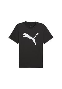 Puma - Męska jednokolorowa koszulka TAD ESSENTIALS z logo Cat PUMA. Kolor: czarny. Sport: fitness #1