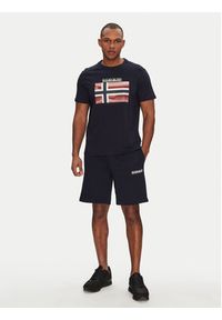 Napapijri T-Shirt S-Lari NP0A4IE51761 Granatowy Regular Fit. Kolor: niebieski. Materiał: bawełna