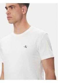 Calvin Klein Jeans Komplet 2 t-shirtów Monologo J30J320199 Biały Regular Fit. Kolor: biały. Materiał: bawełna #6