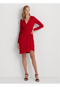 Lauren Ralph Lauren Sukienka codzienna 250918987002 Czerwony Regular Fit. Okazja: na co dzień. Kolor: czerwony. Materiał: syntetyk. Typ sukienki: proste. Styl: casual #1