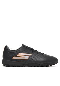 skechers - Skechers Buty do piłki nożnej Gold Tf 252016 BKOR Czarny. Kolor: czarny. Materiał: skóra