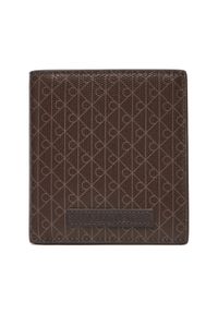 Calvin Klein Duży Portfel Damski Coated Ns Slim Billfold LV04D1084G Brązowy. Kolor: brązowy. Materiał: skóra