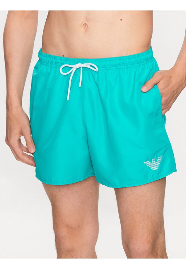 Emporio Armani Underwear Szorty kąpielowe 211752 3R438 00032 Turkusowy Regular Fit. Kolor: turkusowy. Materiał: syntetyk