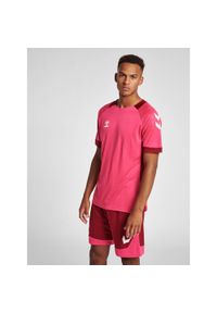 Koszulka do piłki nożnej męska Hummel hml LEAD. Kolor: różowy, wielokolorowy, czerwony. Sezon: lato