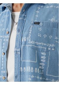 RVCA Koszula Frame Chambray AVYWT00507 Błękitny Regular Fit. Kolor: niebieski. Materiał: bawełna #3