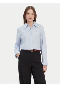 TOMMY HILFIGER - Tommy Hilfiger Koszula Ess WW0WW47169 Błękitny Regular Fit. Kolor: niebieski. Materiał: bawełna #1