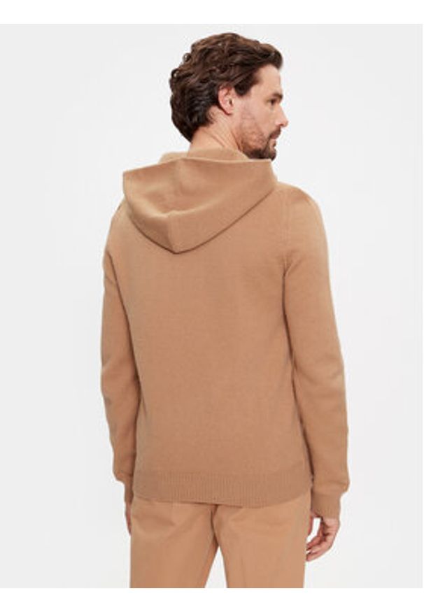 BOSS - Boss Sweter Mistico 50500676 Beżowy Regular Fit. Kolor: beżowy. Materiał: wełna