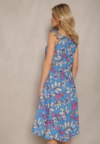 Renee - Niebieska Sukienka Fierena. Kolor: niebieski. Materiał: tkanina. Sezon: lato #2