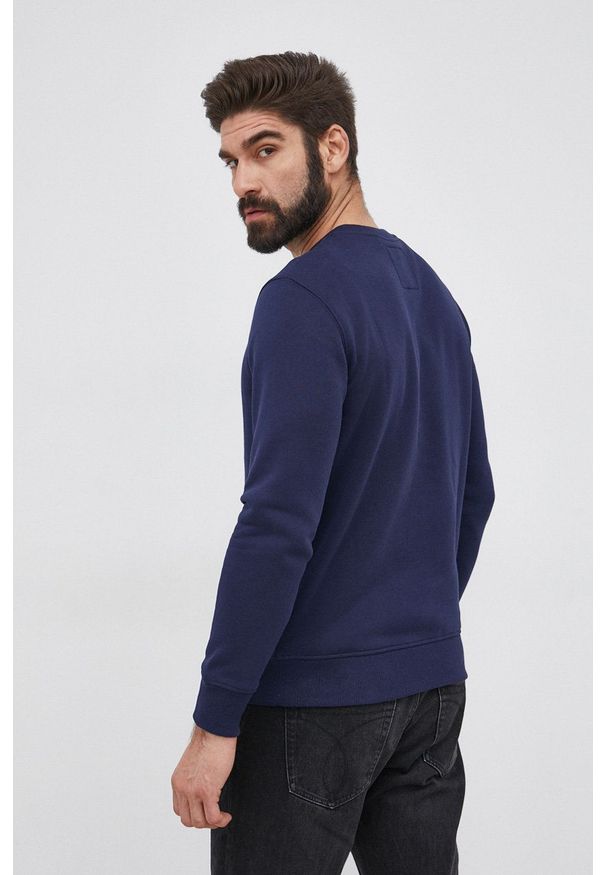 G-Star RAW - G-Star Raw Bluza męska kolor granatowy z nadrukiem. Okazja: na co dzień. Kolor: niebieski. Materiał: włókno, materiał, dzianina. Wzór: nadruk. Styl: casual
