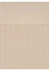 Pako Lorente - PAKO LORENTE - Gładkie beżowe skarpety w prążek. Kolor: niebieski, beżowy. Wzór: gładki, prążki #2