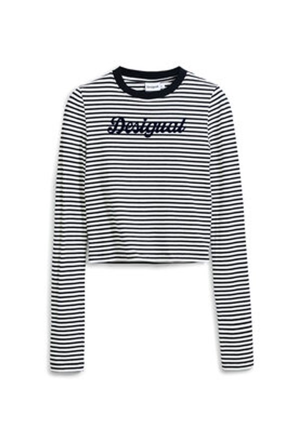 Desigual Bluzka 25SWTK85 Czarny Regular Fit. Kolor: czarny. Materiał: bawełna