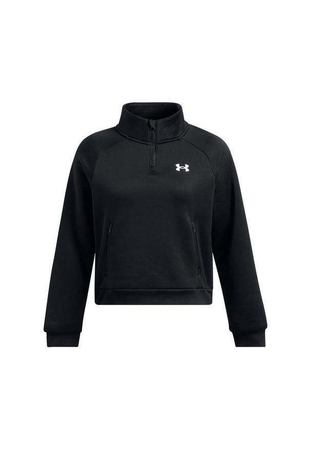 Damski top treningowy z zamkiem błyskawicznym 1/2 Under Armour Fleece® Pro. Kolor: czarny, wielokolorowy, biały