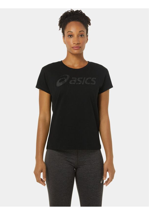 Asics Koszulka techniczna Asics Big Logo Tee Iii 2032C411 Czarny Ahletic Fit. Kolor: czarny. Materiał: bawełna