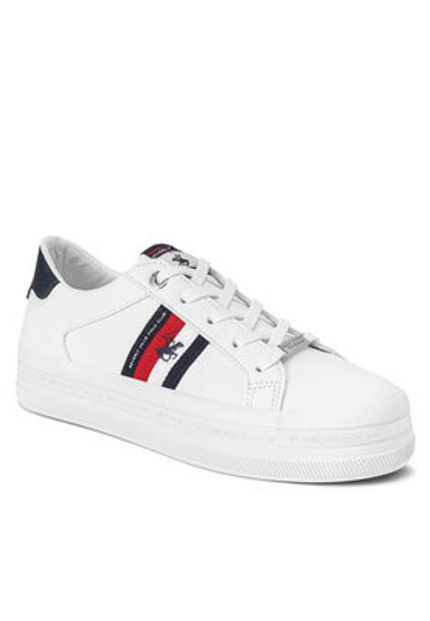 Beverly Hills Polo Club Sneakersy V12-721 Biały. Kolor: biały. Materiał: skóra