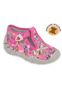 Befado obuwie dziecięce 110P457 różowe. Kolor: różowy. Materiał: bawełna, tkanina #1
