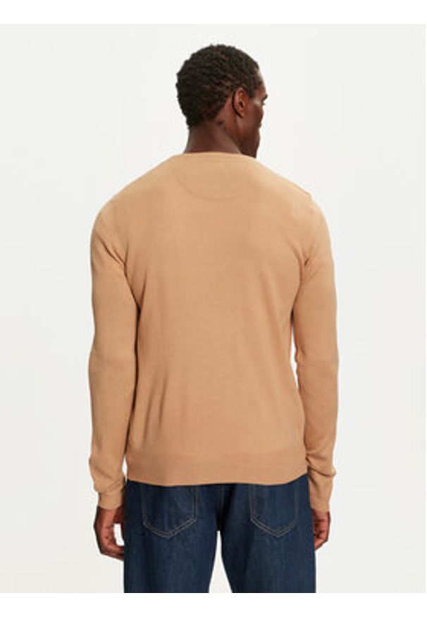 Brave Soul Sweter MK-230PARSEC6 Beżowy Regular Fit. Kolor: beżowy. Materiał: syntetyk