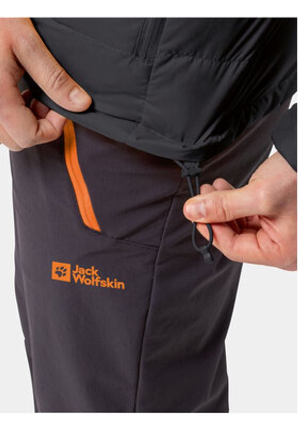 Jack Wolfskin Kurtka puchowa Ather Down Hoody 1207671 Czarny Regular Fit. Kolor: czarny. Materiał: syntetyk