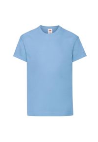 FRUIT OF THE LOOM - Oryginalna Koszulka Dla Dzieci. Kolor: niebieski. Sport: turystyka piesza