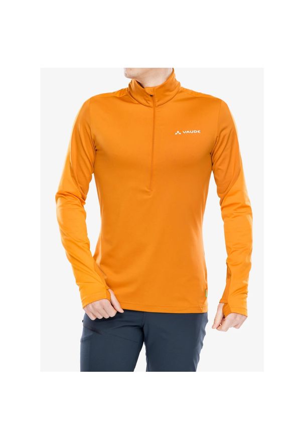Bluza polarowa męska Vaude Livigno Halfzip II. Kolor: pomarańczowy. Materiał: polar. Sezon: zima. Sport: narciarstwo