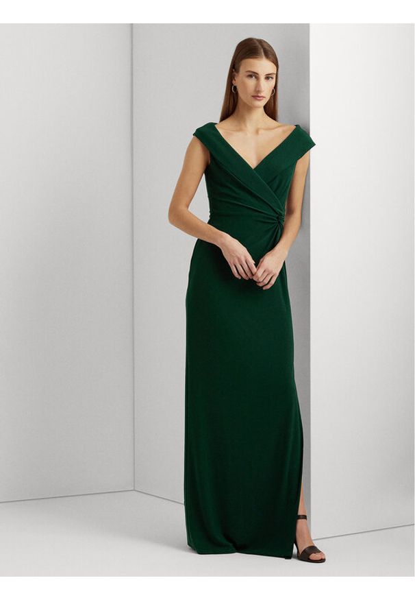 Lauren Ralph Lauren Sukienka wieczorowa 253863940012 Zielony Slim Fit. Kolor: zielony. Materiał: syntetyk. Styl: wizytowy