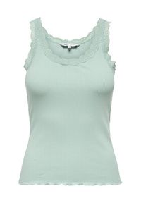 only - ONLY Top Sara 15345994 Zielony jasny Slim Fit. Kolor: zielony. Materiał: bawełna #6