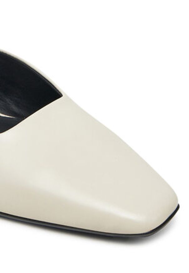 Calvin Klein Sandały Heel Mule Pump 50 - Lth HW0HW02551 Beżowy. Kolor: beżowy. Materiał: skóra