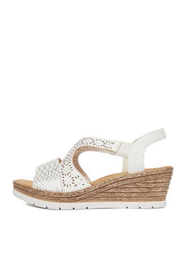 Rieker Sandały CEO-61916-80 Biały. Kolor: biały. Materiał: skóra