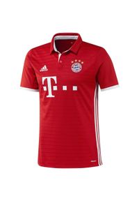 Adidas - Koszulka krótki rękaw do piłki nożnej FC Bayern dla dzieci. Kolor: czerwony. Materiał: materiał, poliester. Długość rękawa: krótki rękaw. Technologia: ClimaCool (Adidas). Długość: krótkie #1