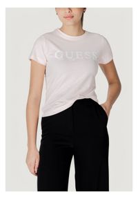 Guess Active T-Shirt KAMELIE CN Różowy Shirt Fit. Kolor: różowy