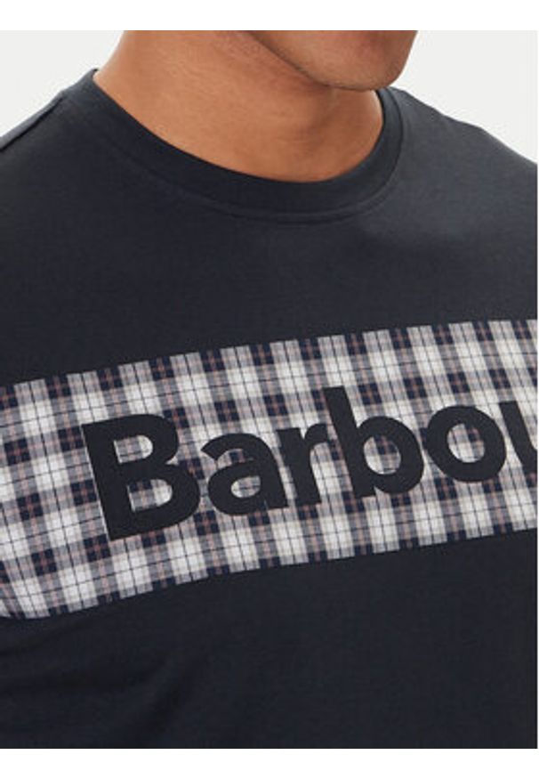 Barbour T-Shirt MTS1496NY91 Granatowy Regular Fit. Kolor: niebieski. Materiał: bawełna