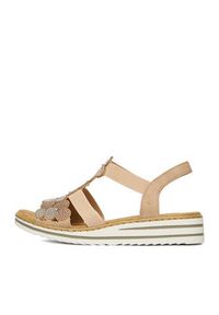 Rieker Sandały CEO-V0613-90 Beżowy. Kolor: beżowy. Materiał: skóra #7