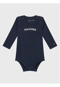 TOMMY HILFIGER - Tommy Hilfiger Body dziecięce Monotype KN0KN01675 Granatowy Regular Fit. Kolor: niebieski. Materiał: bawełna