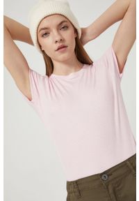 medicine - Medicine - T-shirt Basic. Kolor: różowy. Materiał: dzianina. Wzór: gładki