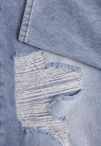 Born2be - Niebieskie Jeansy z Bawełny z Wiskozą o Kroju Ballloon z Wysokim Stanem i Dziurami Mon. Okazja: na co dzień. Stan: podwyższony. Kolor: niebieski. Styl: casual #6