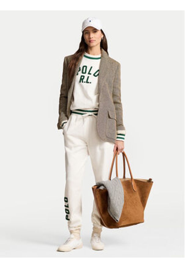 Polo Ralph Lauren Bluza 211941211001 Écru Relaxed Fit. Typ kołnierza: polo. Materiał: bawełna
