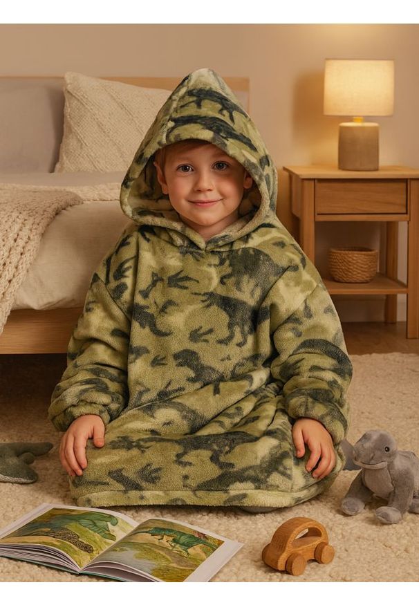 Sinsay - Bluza snuddie - zielony. Kolor: zielony