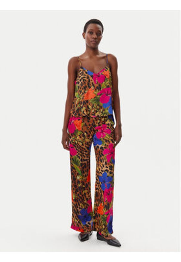 Lola Casademunt by Maite Spodnie palazzo MS2514015 Kolorowy Wide Leg. Materiał: wiskoza. Wzór: kolorowy