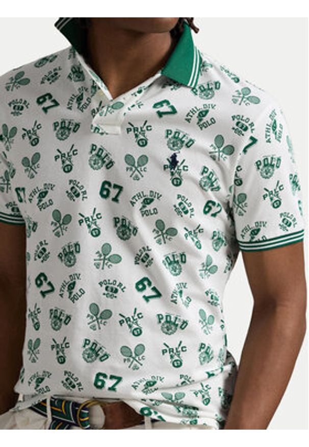 Polo Ralph Lauren Polo 710963484001 Biały Custom Slim Fit. Typ kołnierza: polo. Kolor: biały. Materiał: bawełna