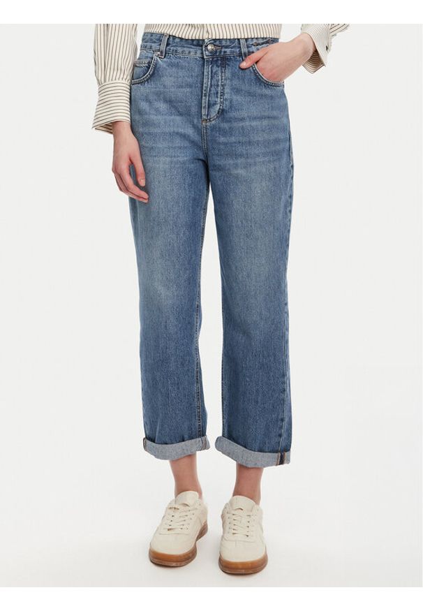 Marella Jeansy Tomboy 2523186074 Niebieski Loose Fit. Kolor: niebieski