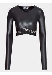 Versace Jeans Couture Bluzka 74HAH222 Czarny Regular Fit. Kolor: czarny. Materiał: syntetyk #2