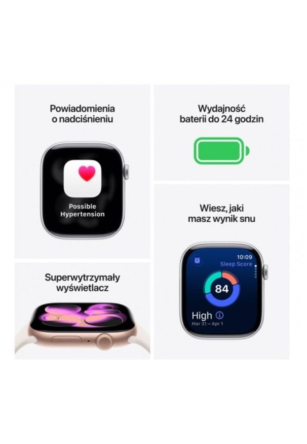 APPLE - Smartwatch Apple Watch Series 11 GPS + Cellular 46mm Silver Aluminium Case with Purple Fog Sport Band - S/M. Rodzaj zegarka: smartwatch. Styl: sportowy