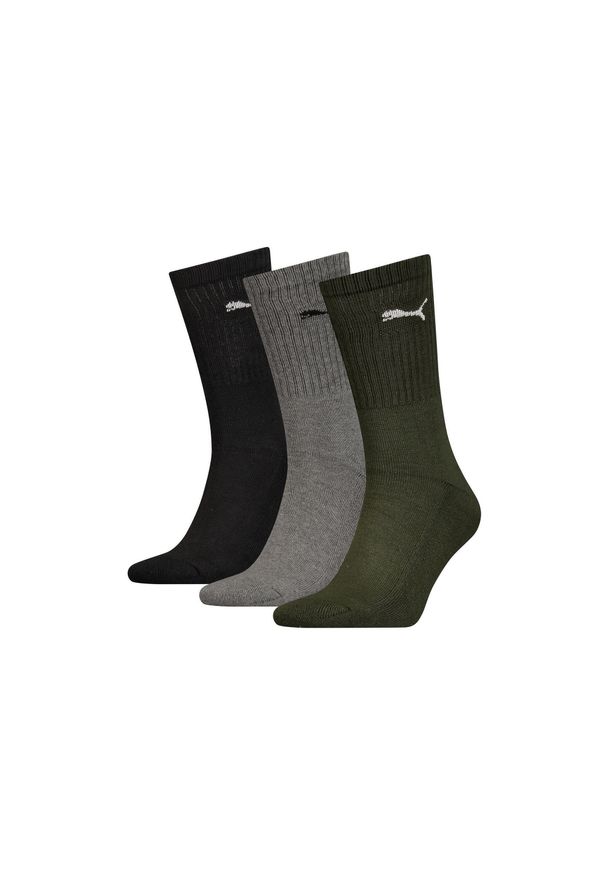 Puma Skarpety Sport Crew 3-Pack 88035528. Kolor: zielony