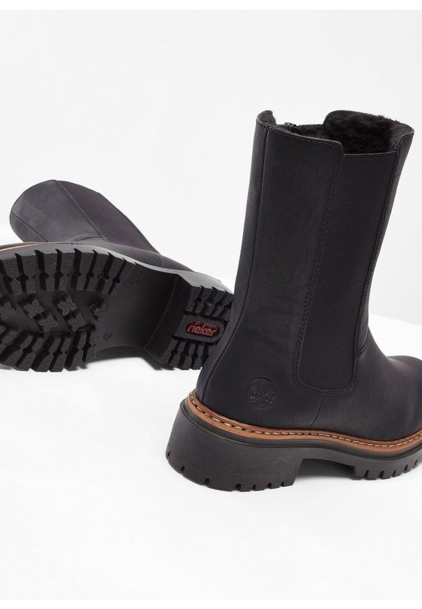 bonprix - Sztyblety marki Rieker. Kolor: czarny