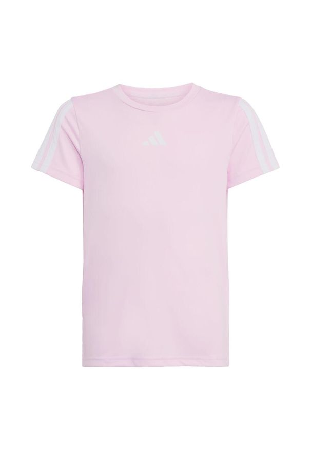 Adidas - Koszulka Training Essentials 3-Stripes Kids. Kolor: biały, wielokolorowy, różowy. Technologia: ClimaCool (Adidas)
