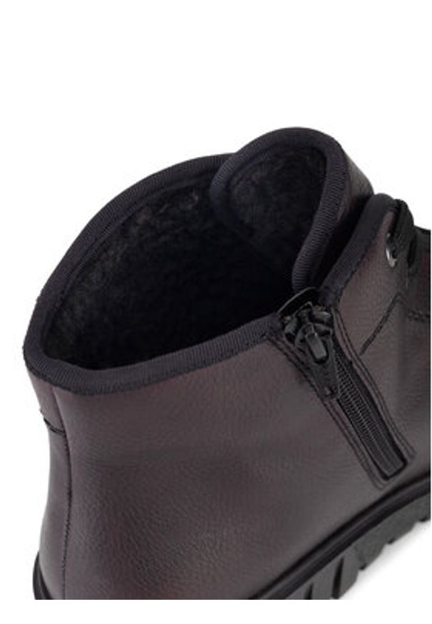 Rieker Trzewiki Y3407-35 Bordowy. Kolor: czerwony. Materiał: materiał